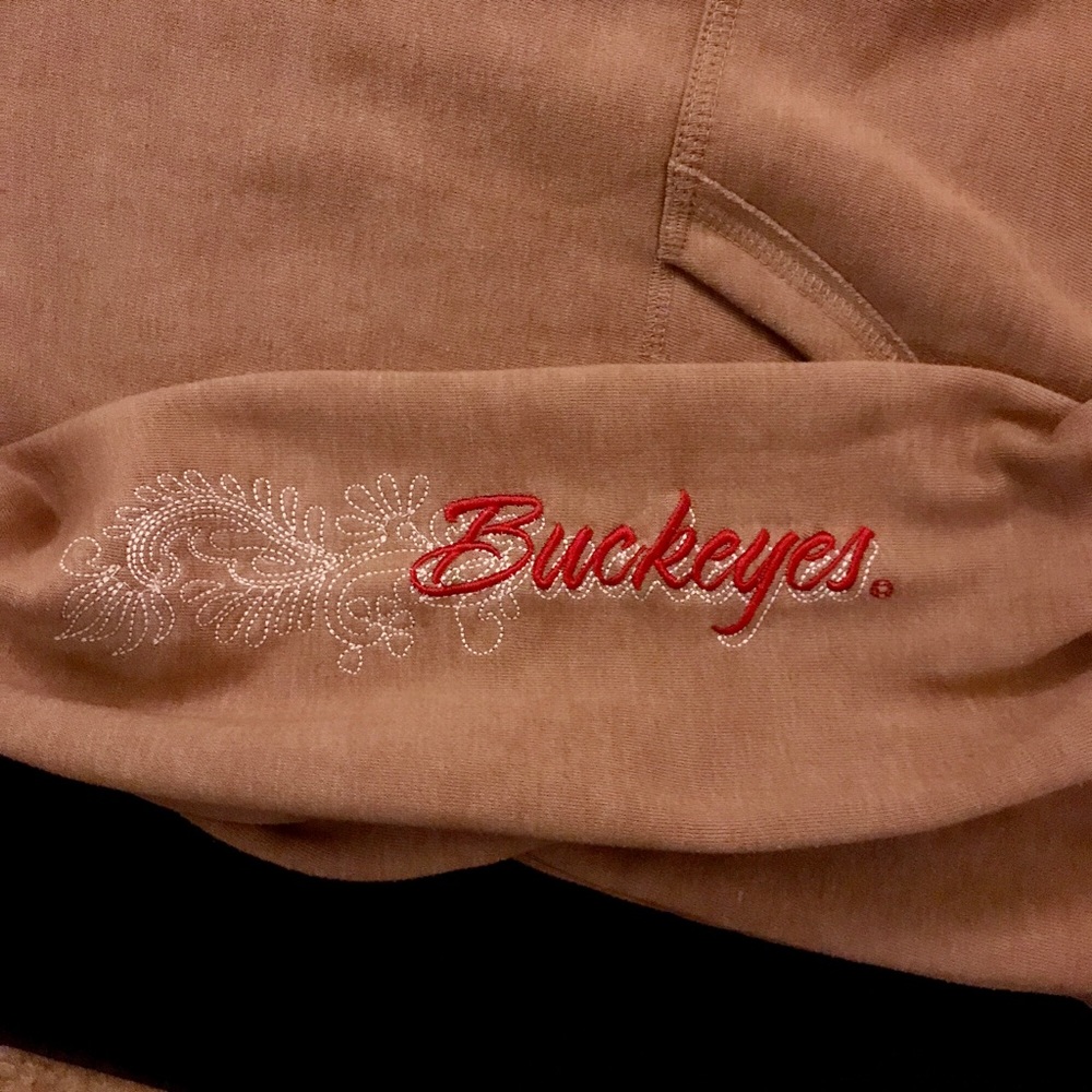 O H I O State Cropped unique embroidered hoodie - Picture 4 of 5